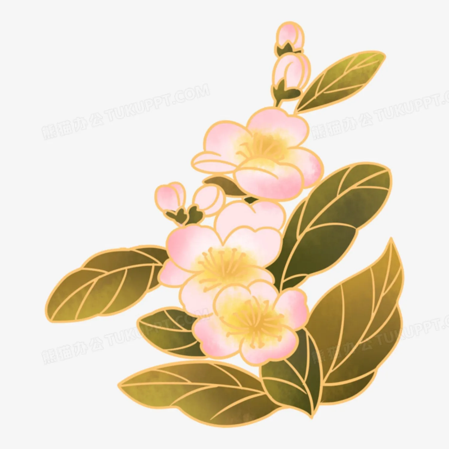300658-Romantic Floral Hand Paint By Numbers Home Decoration Art