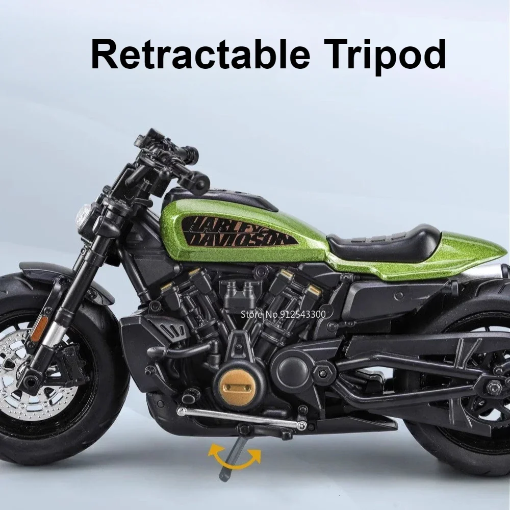 1:12 Scale Sportster Sของเล่นรถจักรยานยนต์รุ่นDiecastโลหะShock AbsorptionหมุนOff-Roadมอเตอร์รุ่นสําหรับของขวัญเด็ก