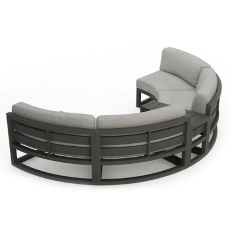 Outdoor curved sofa, courtyard villa garden meeting guests, combination of sun resistance