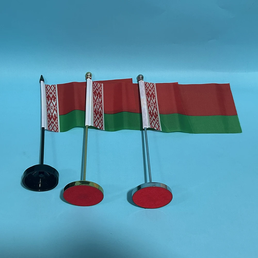 SKY FLAG Office Desk Flag of Belarus Flag 14x21cm Polyester Belarus Flag National Flag Country Banner Desk Ornaments Flags