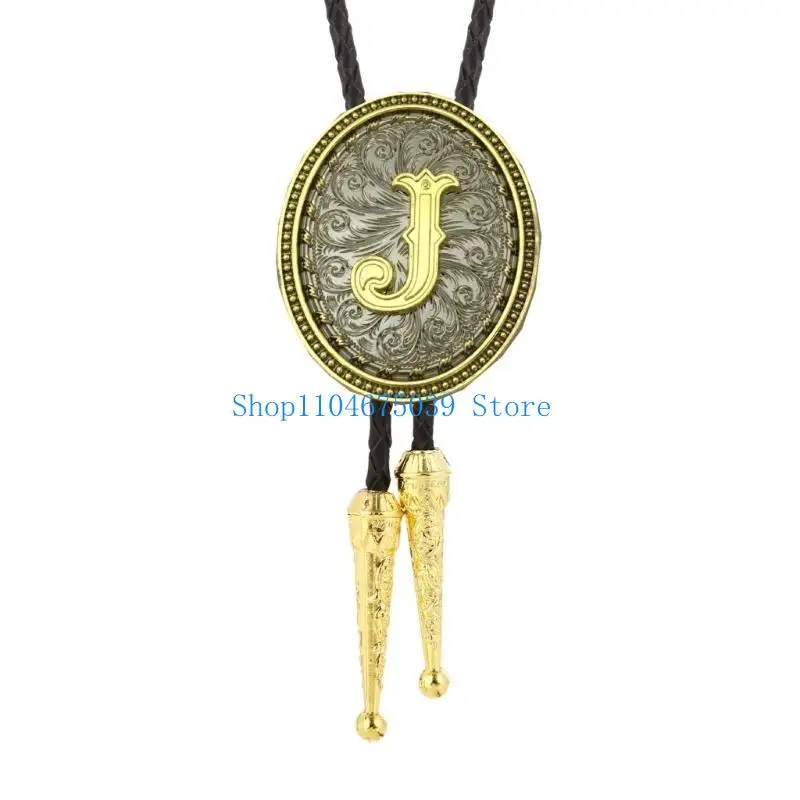 5asd Letter Pendant Bolo Tie for Teen Wedding Evening Party Masquerades Necktie