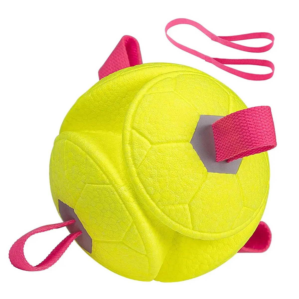 HITL Dog Soccer Chew Toy with Rope - Interactive Fetch Ball for Puppy, Pet Tug-of-War Training Toy