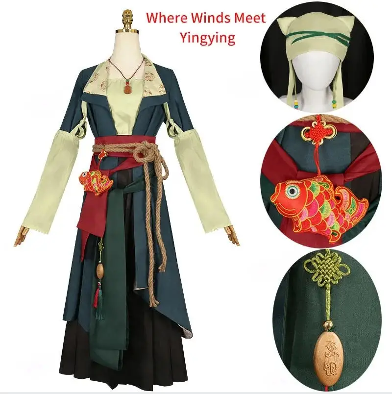 

Game Where Winds Meet Yingying Cosplay Costume Wuxia Role Play Outfits for Women Party Carnival Comic Con Halloween Costumes