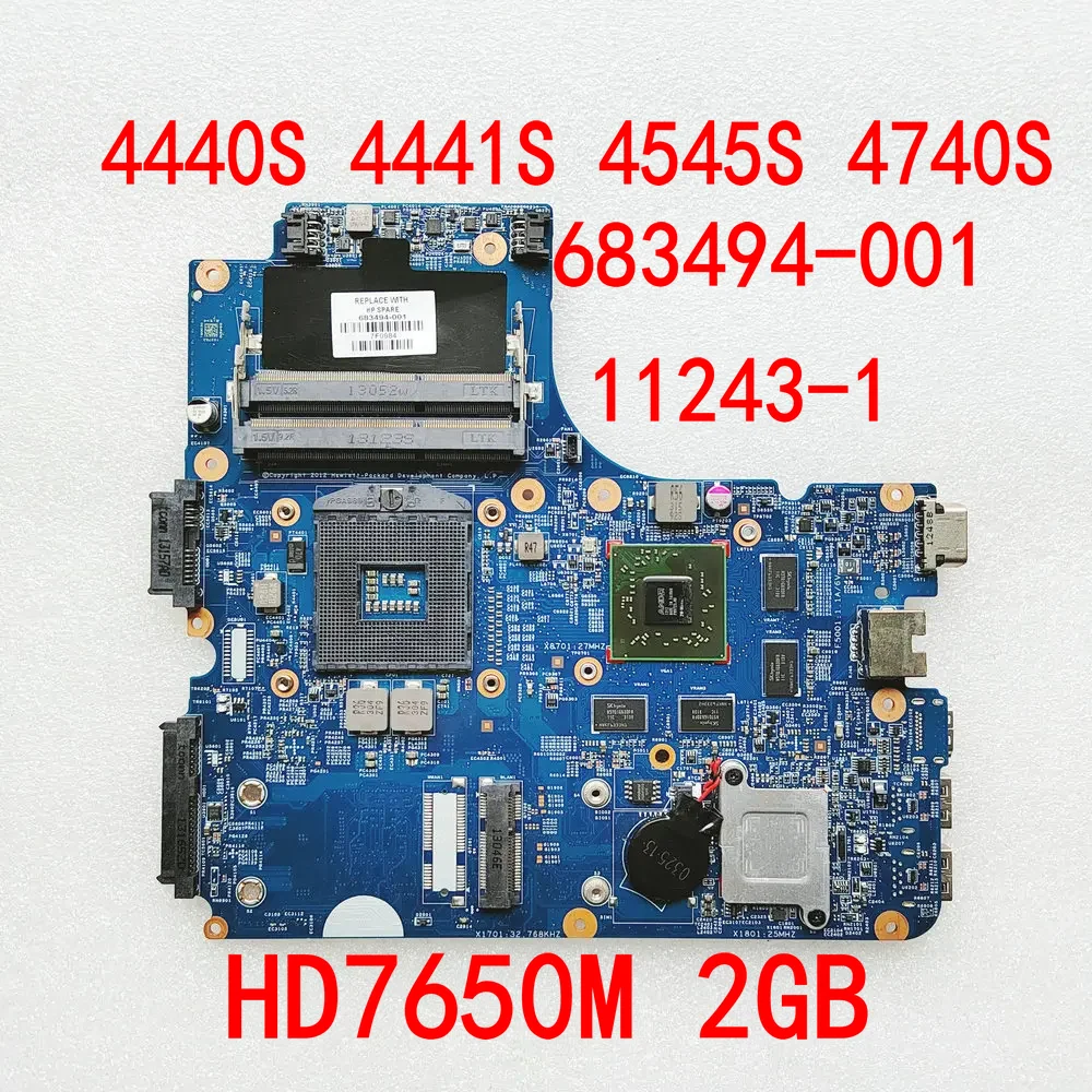 

683494-001 683494-501 683494-601 11243-1 For HP ProBook 4440s 4441s 4740s 4540s Notebook Laptop Motherboard HM76 HD7650M 2GB