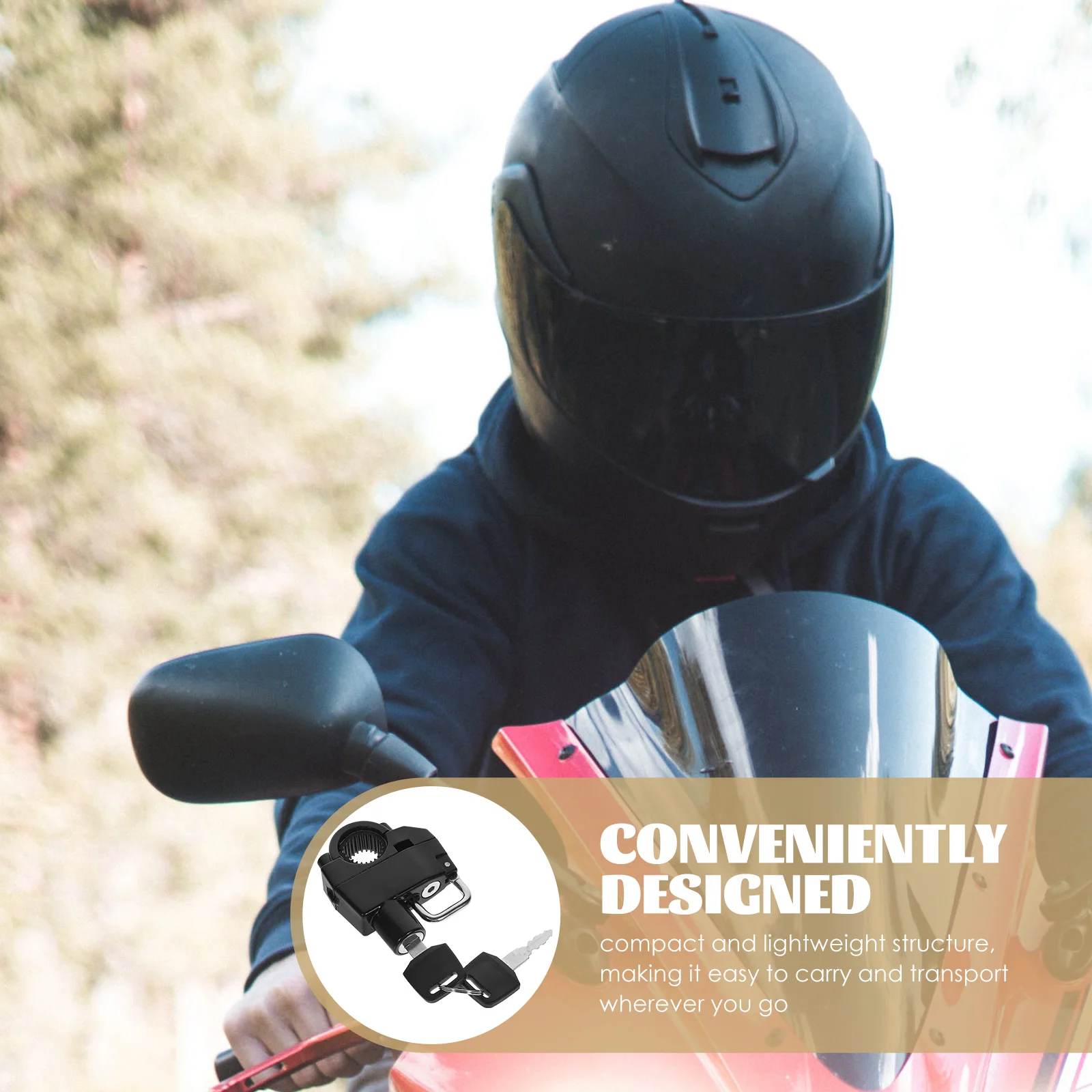 

Lock Motorcycle Heavy Duty Anti Aluminum Alloy Metal Security Fits Various Helmets Ensures Safety Durable