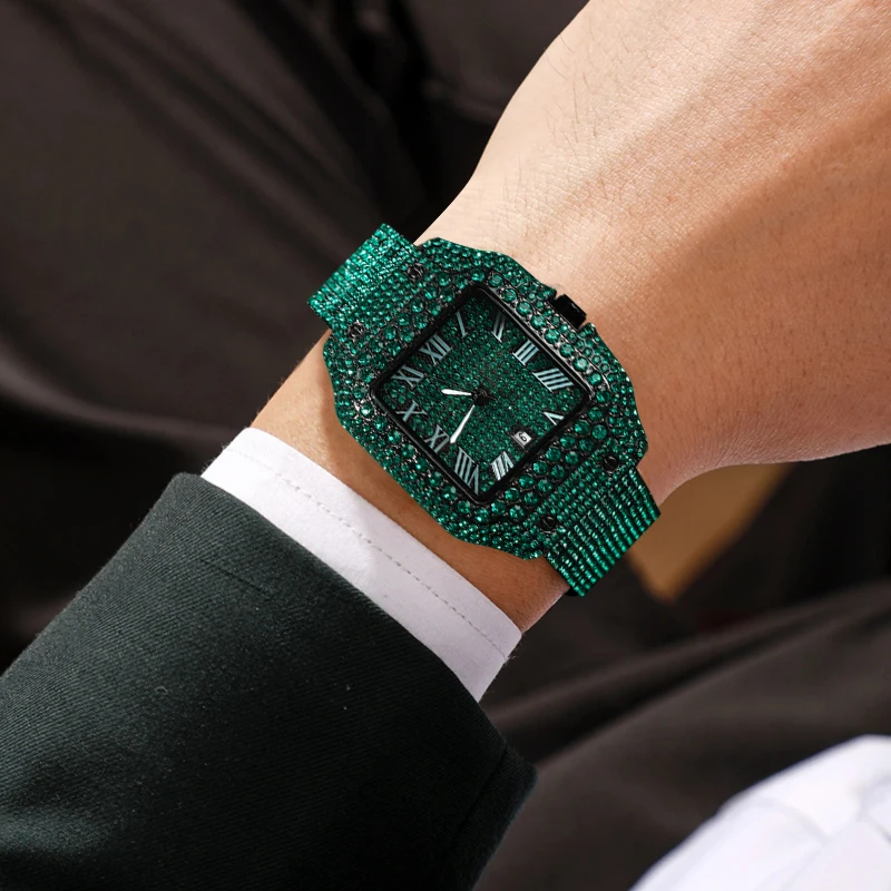 Men's Retro Diamond Watch | Multi functional | Stainless Steel Diamond Strap