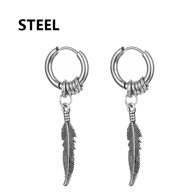 1 Paar Mode Punk Gothic Edelstahl Tropfen Ohrringe Ohrstecker für Frauen Männer Gothic Street Pop Hip Hop Rock Ohrschmuck Geschenk