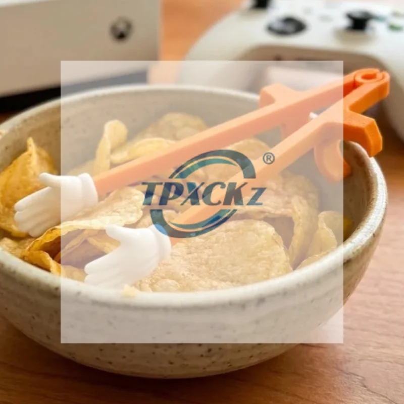 Mini Finger Snack Chopsticks Game Controller Shaped Plastic Training Sticks For Gamers Eating While Gaming No Dirty Hands
