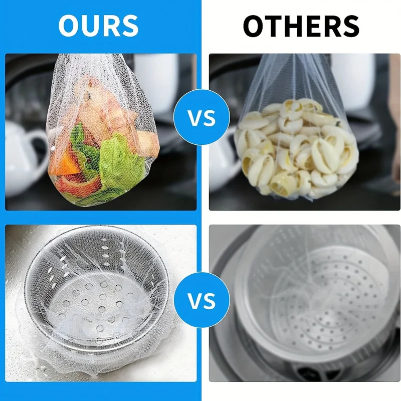 ساكو دي ليكسو antibloqueio descartable da drenagem do esgoto do filtro da pia da cozinha de 30/100 قطعة