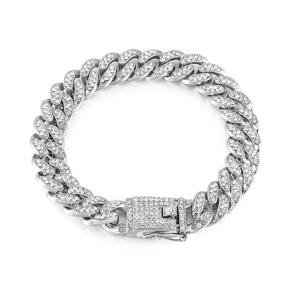 

Luxury Fashion Fighting Necklace Photo Props Pet Supplies Metal Dog Jewelry Collar Pet Chain Necklace