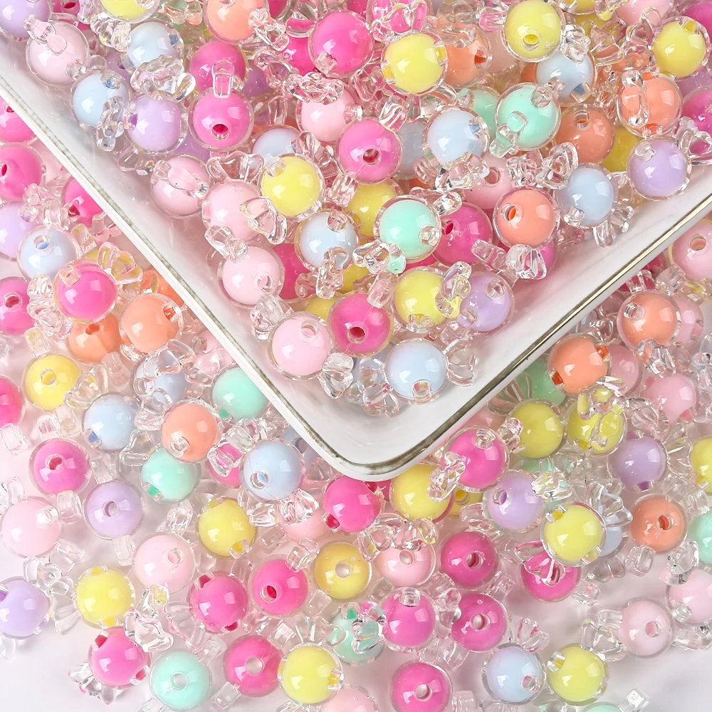 20pcs/lot Acrylic Candy Beads Loose Spacer Beads for Jewelry Making DIY Charms Bracelet Necklace Handmade Accessories