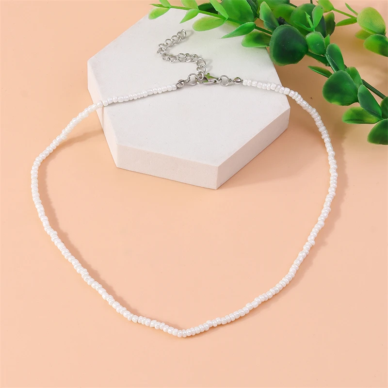 Mode bunte einfache handgemachte Perlen Halskette für Frauen Mädchen Party Festival Schmuck Geschenke – Detail 11