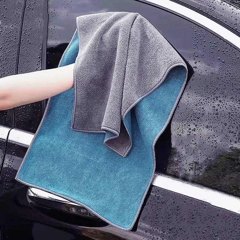 

Microfiber Cleaning Towel Thicken Soft Drying Cloth Car Body Washing Towels Double Layer Clean Rags Car Accessories