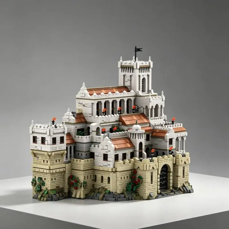 MOC Building Blocks Monsburgh Fantasy Citadel Grand Castle Display Model DIY Bricks Set Collectible Display Model
