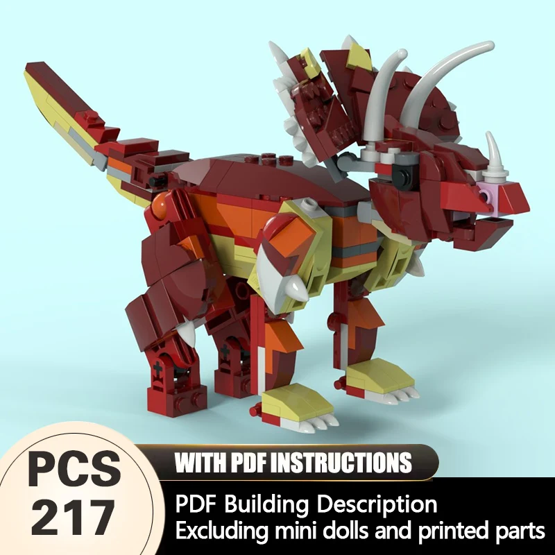 

Creators Animal Series Model MOC Building Bricks Triceratops Modular Technology Gifts Holiday Assemble Children Toys Suit