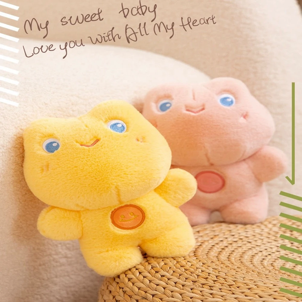 

23CM Three Color Smile Candy Frog Plush Toy Bed Sleeping Sofa Pillow Boys And Girls Gift Cute Doll Comfort Decoration