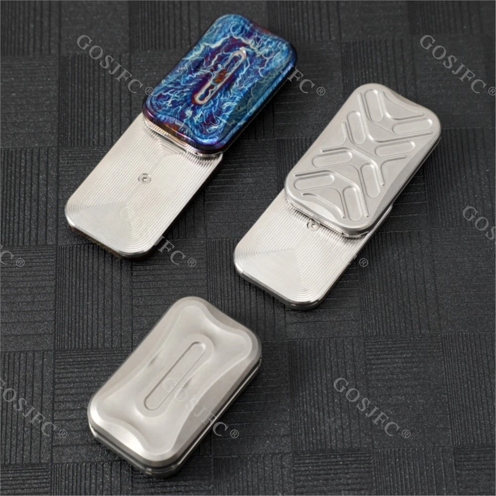 CaiNiao EDC MOD Ilimitado empurrando slider alívio do estresse brinquedo brinquedos para adultos titânio de aço inoxidável