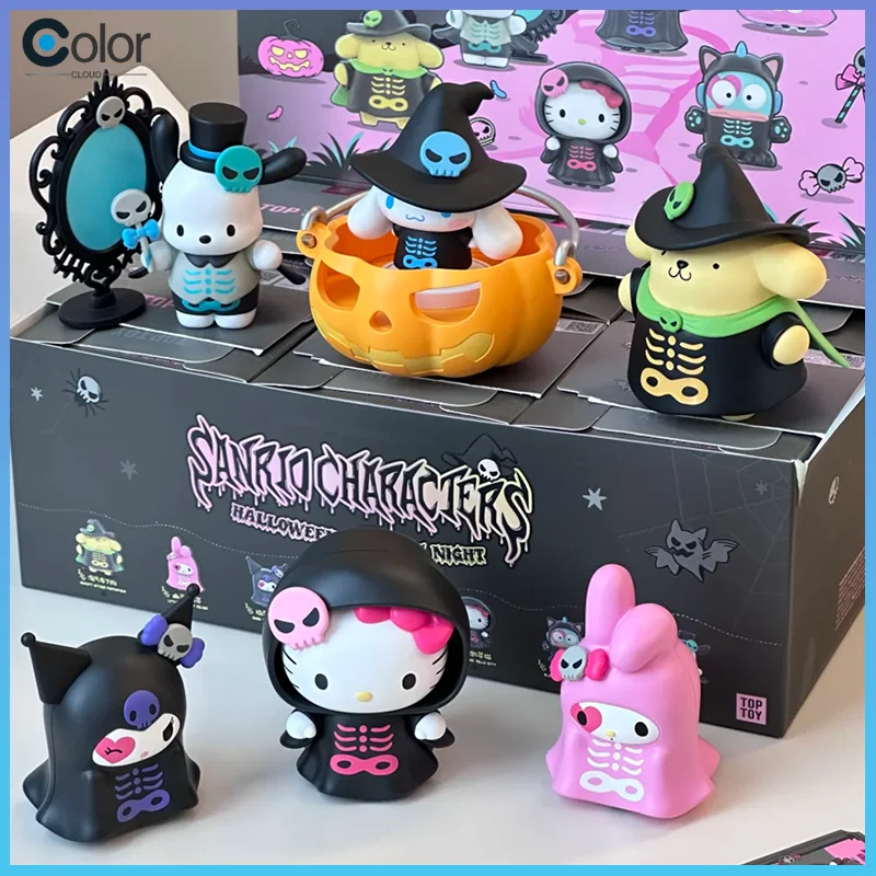 

Sanrio Character Halloween Mischief Night Blind Box Mystery Box Desktop Action Figure Anime Doll Surprise Bag Collection Model