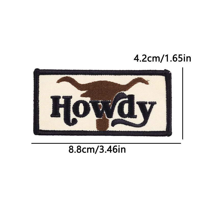 West Cowboys Iron On Patches For Clothing thermoadhesive Patches For Clothes Mushroom Embroidery Patches For Hat/Jeans DIY Badge