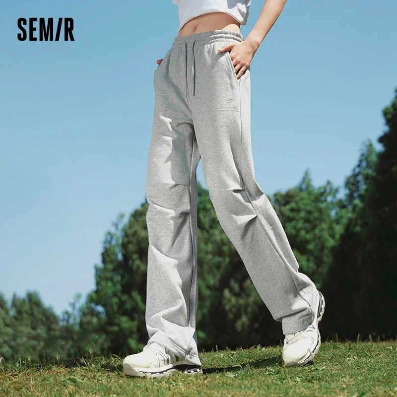 

Semir Casual Pants Women Plum Blossom Sporty and Minimalist Style Long Pants 2024 New Autumn Lazy Wide-Leg Pants Versatile