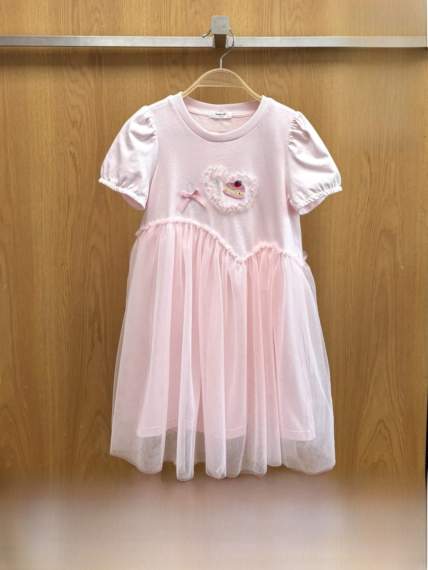 robe-rose-pour-filles-barbara-mode-enfantine-jupe-de-princesse-coton-manches-courtes-col-rond-jupe-mi-longue-en-forme-de-a-pour-l'ete