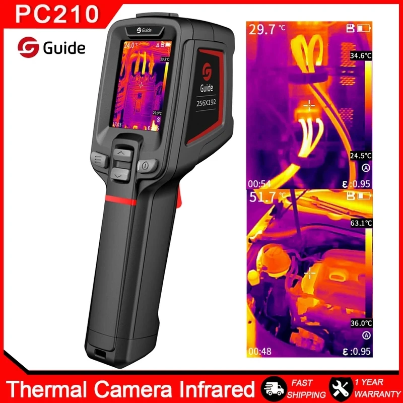 

Thermal Imaging Camera Infrared Guide PC210 256x192 Resolution Thermal Imager for Electronic Repair Search Heat Leakage Loss