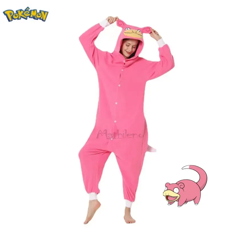 Pokemon Slowpoke Cosplay Costume Onesie Christmas Pajamas Women Lovers Halloween Full Body Pijama Christmas Gift Home Wear