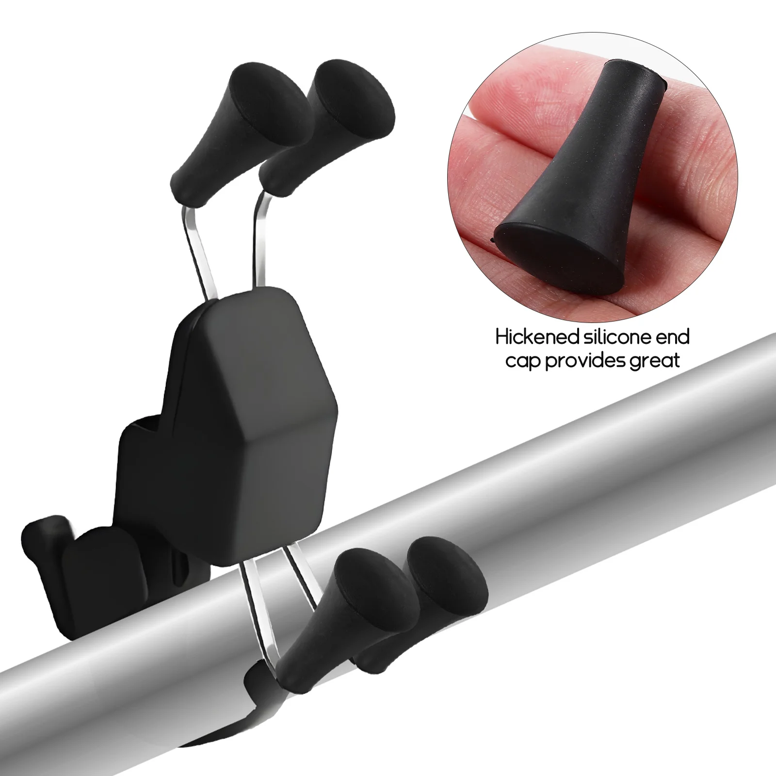 

4Pcs Motorcycle Phone Mount Protective Silicone Rubber End Cap Replacement Anti-Slip Durable Phone Holder Cover Accessories