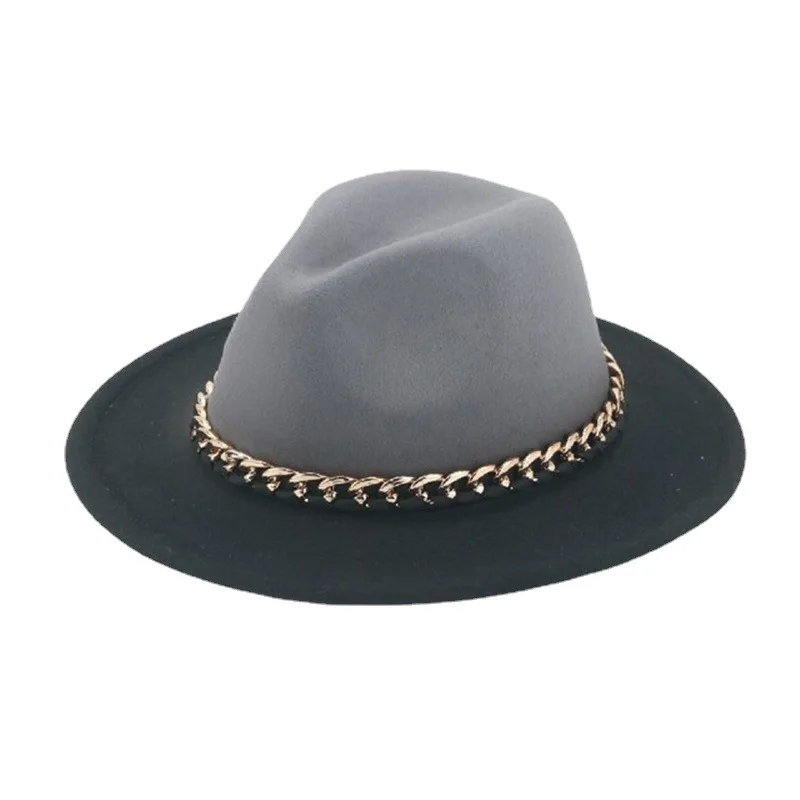 

Шерстяной подарок с постепенным изменением тай-дай, роскошная цепочка яка, осенне-зимняя панама с широкими полями, джазовая фетровая шляпа с большими полями