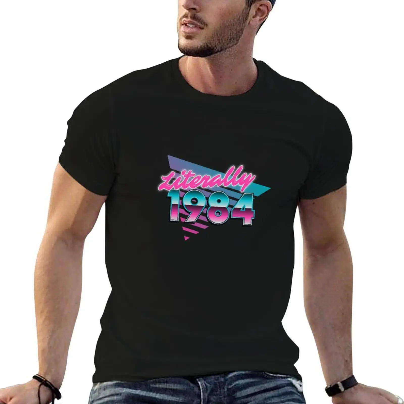 

Literally 1984 T-Shirt hippie clothes cute tops sweat tees T-shirt men
