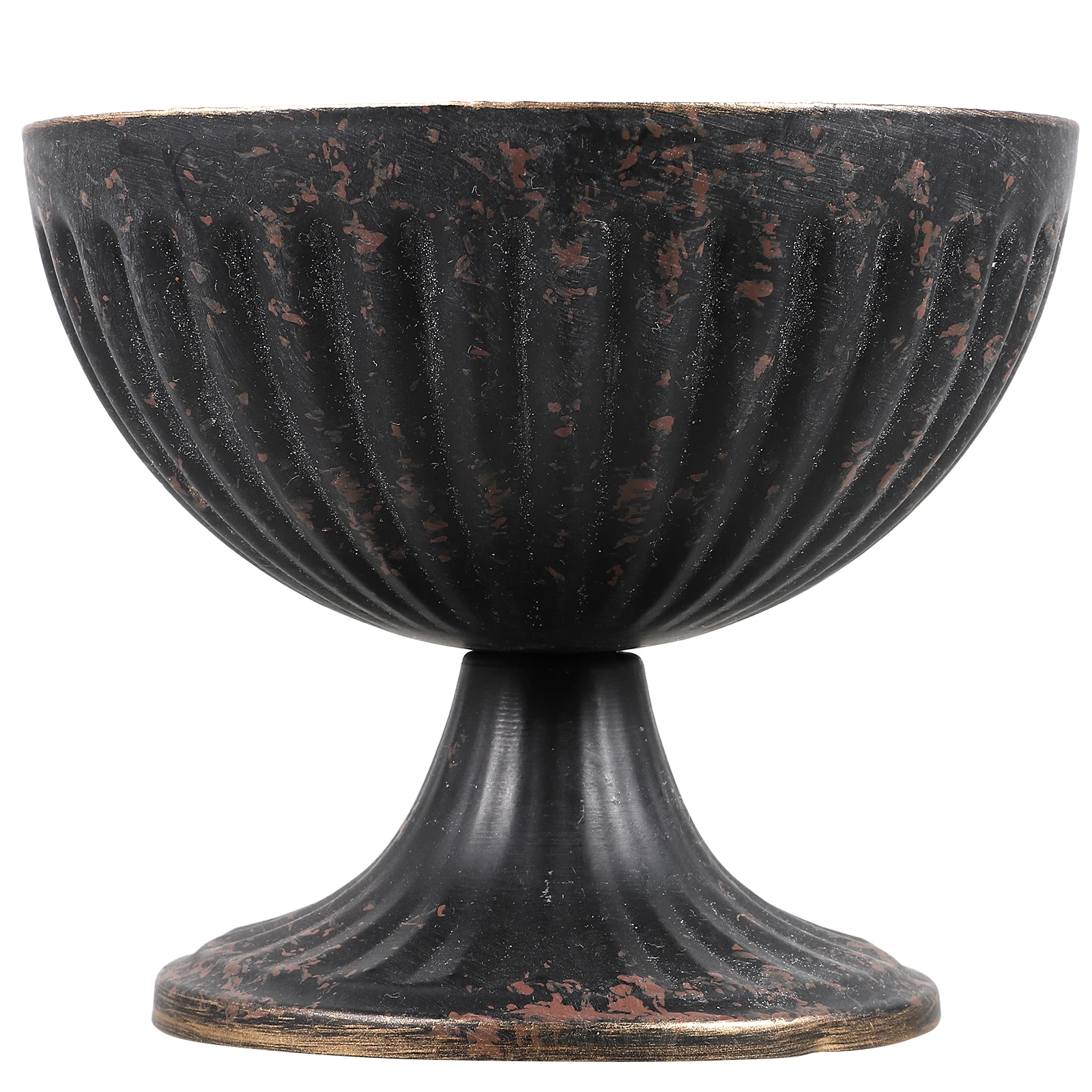 Flower Pot Vintage Wrought Iron Vase Rustic Urn Planter Wedding Outdoor Retro Black Office