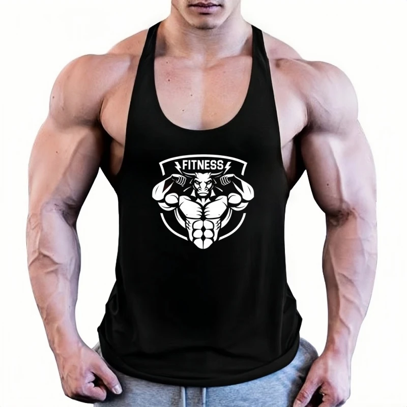 

Мужской жилет-стрингер, майка для фитнеса с мышцами в тренажерном зале, майка для бодибилдинга, модная летняя легкая одежда для тренировок без рукавов