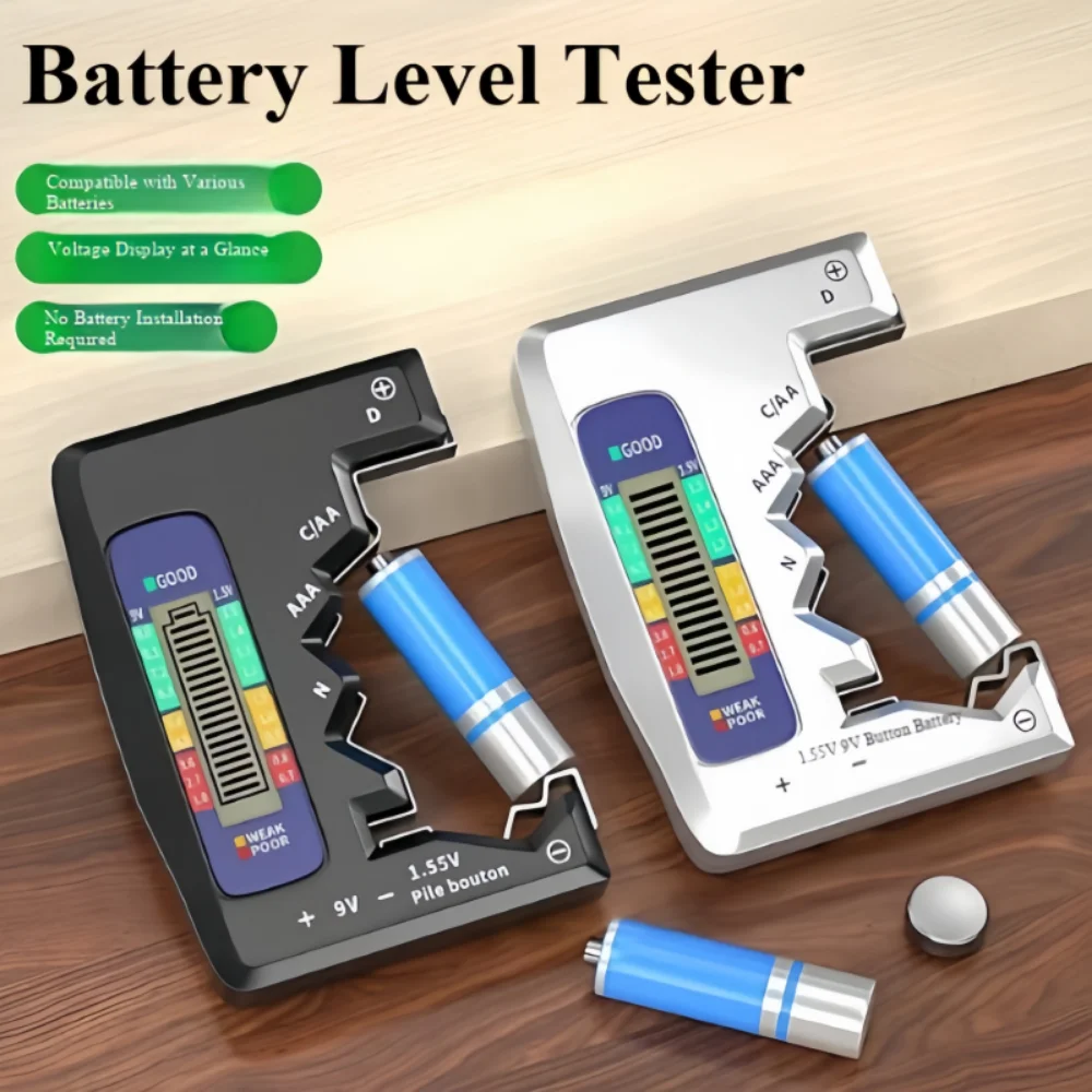 Battery Power Detector, Battery Capacity Tester, Battery Power Display, Digital Display, Test for Remaining Battery Power