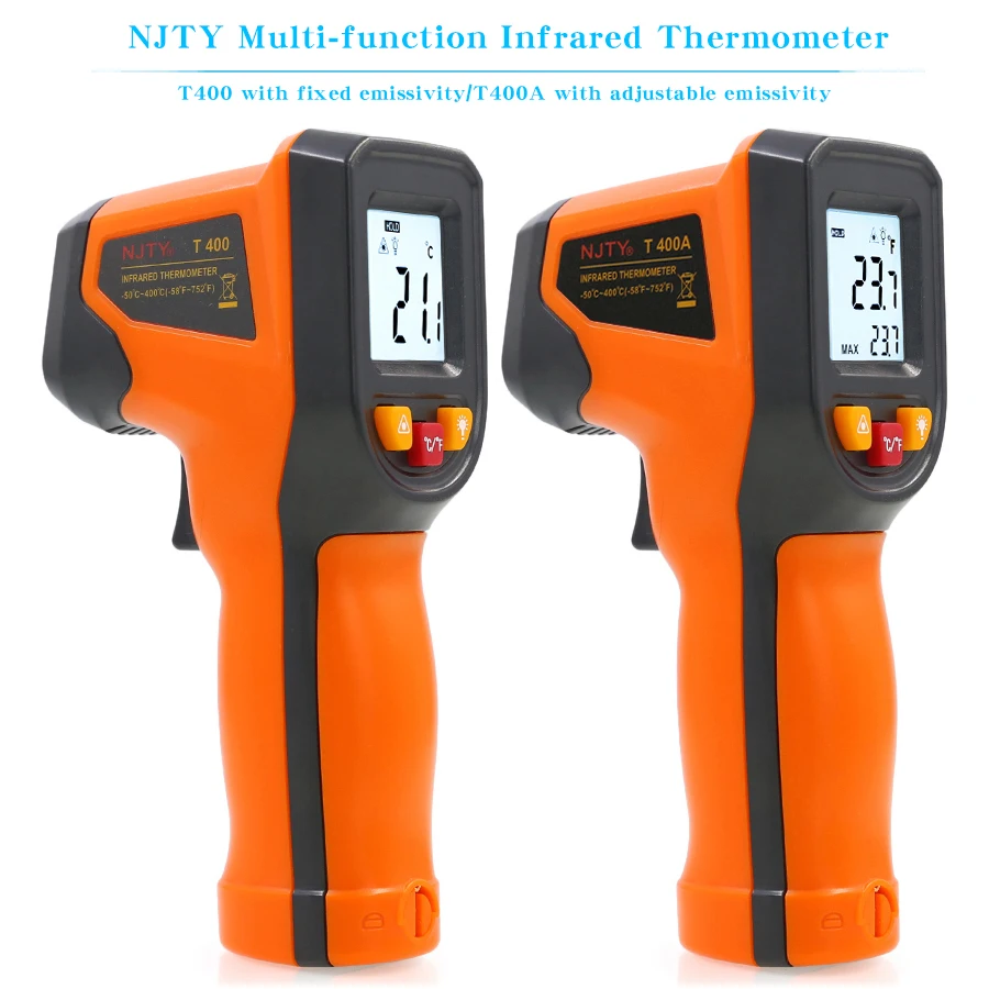 NJTY T400 T600A High Precision Infrared Thermometer, Water Thermometer, Baking and Kitchen Industrial Thermometer