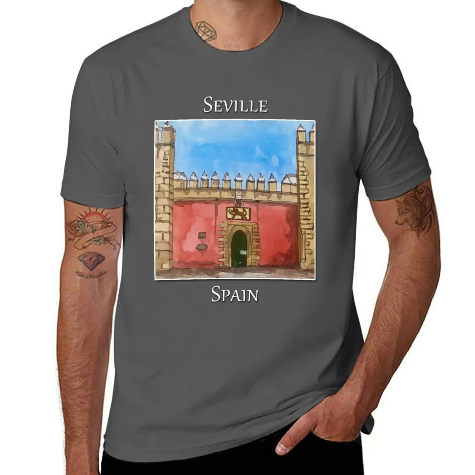 

Alcazar Real Seville Spain T-Shirt Sun Block Outdoor T-Shirt