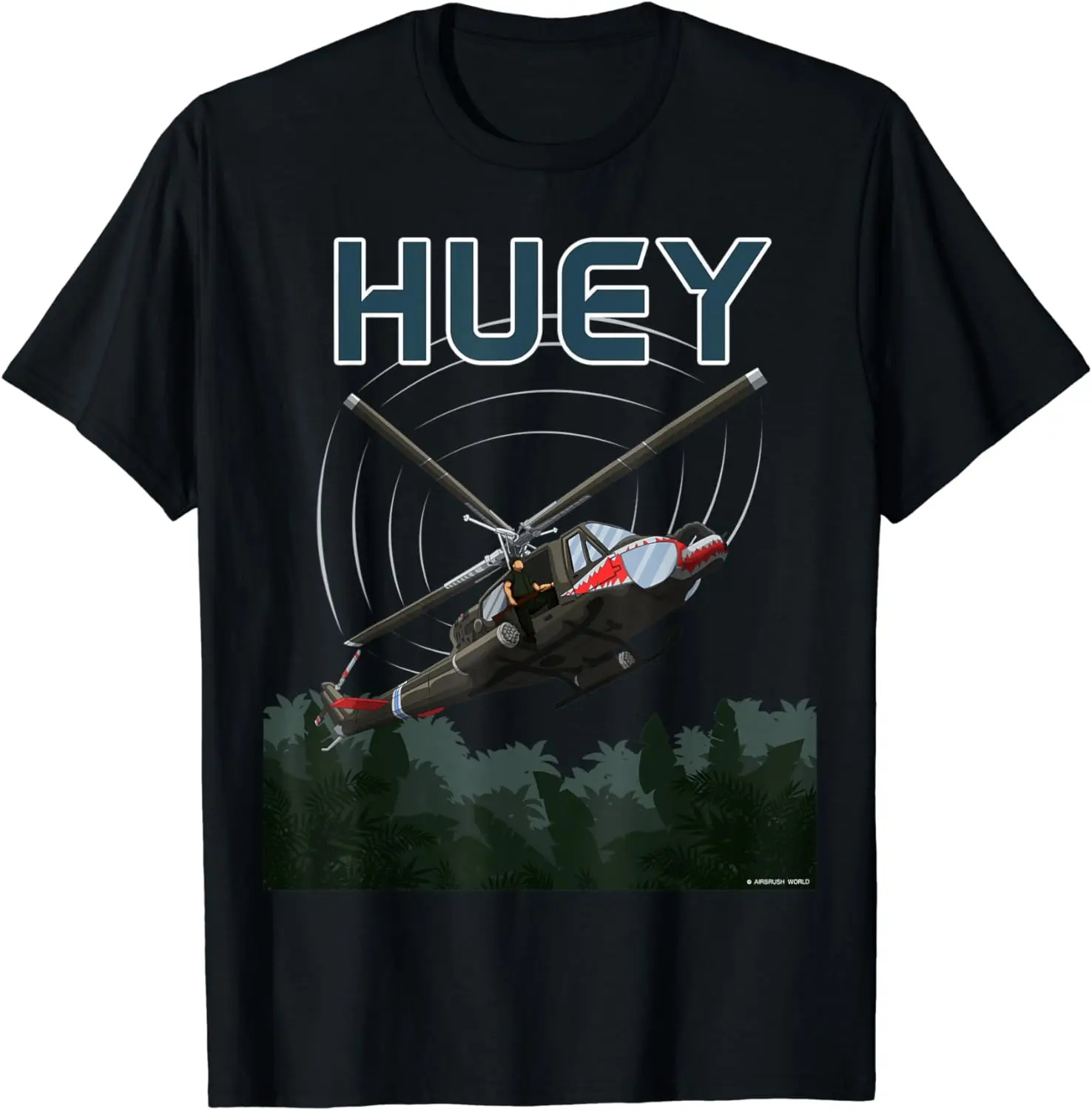 UH-1 Iroquois “Huey” Helicopter T-Shirt 100% Cotton O-Neck Summer Short Sleeve Casual Mens T-shirt Size S-3XL