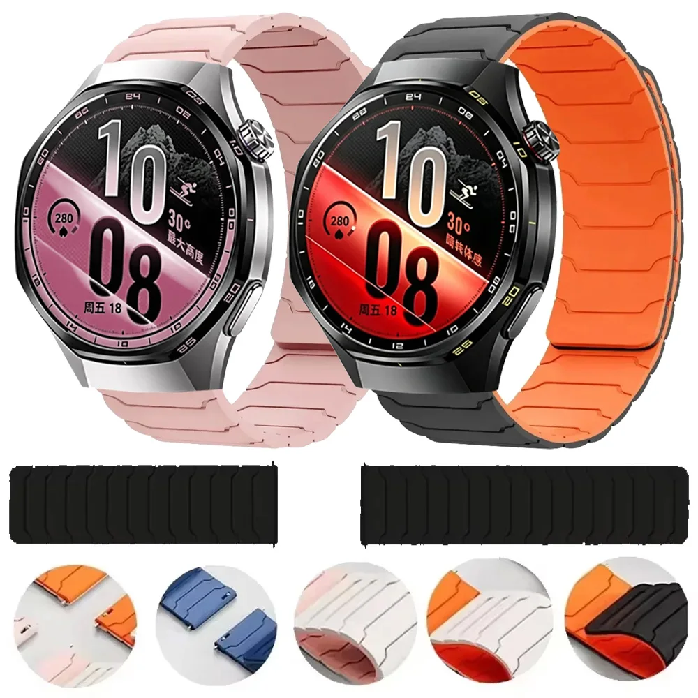 20mm 22mm Magnetic Silicone Strap For Huawei Watch GT7-6-5 Pro GT7 GT6-5-4 46mm Wristband Huawei Watch GT Runner 2 Amazfit Bip 6