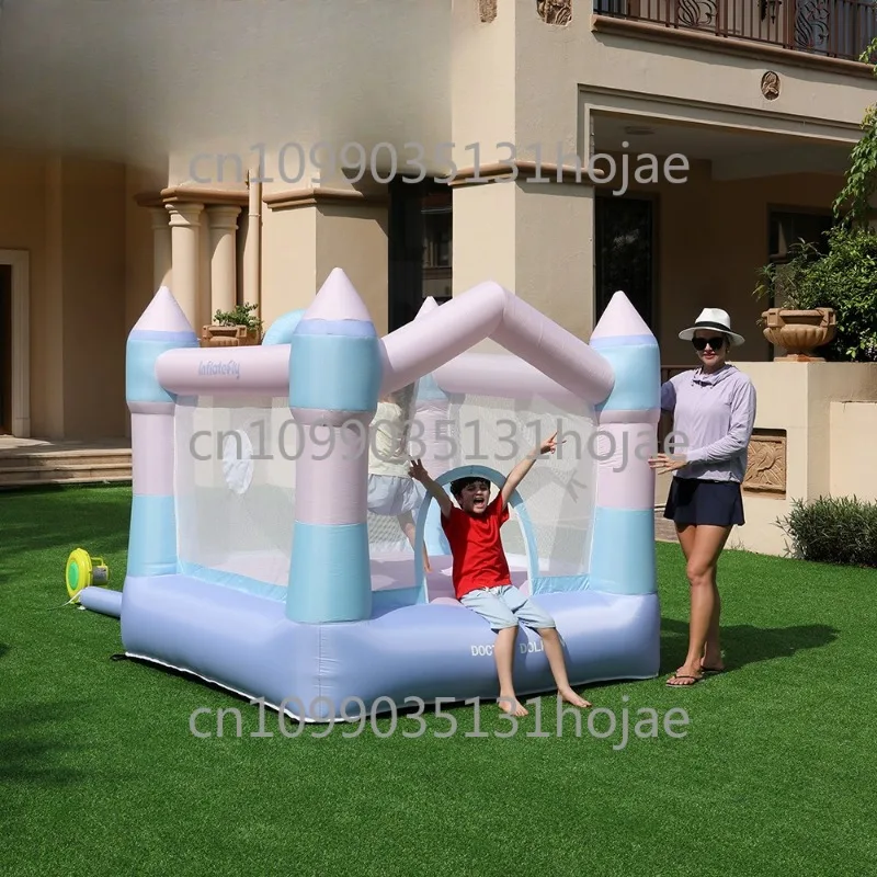 

Маленький надувной батут, розовый бытовой надувной батут, детский домашний надувной замок, озорной дом