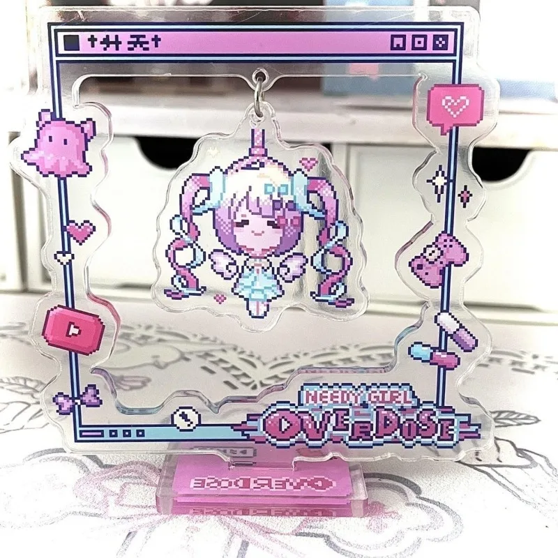 KAngel Amechan Anime Acrylic Stand Women Needy Girl Overdose Acrylic Figure Ornaments Swing Decorate Pendant Birthday Gift