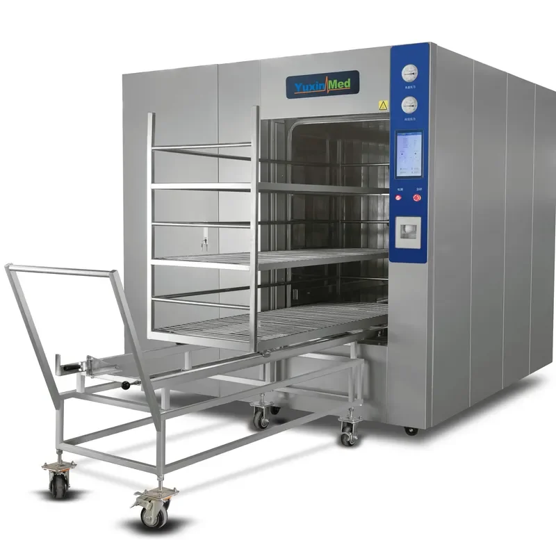26 HST-1.5S 1500L Horizontal Pulse Vacuum Steam System--Double Sliding Doors with Built-in Evaporator, Automatic Operation