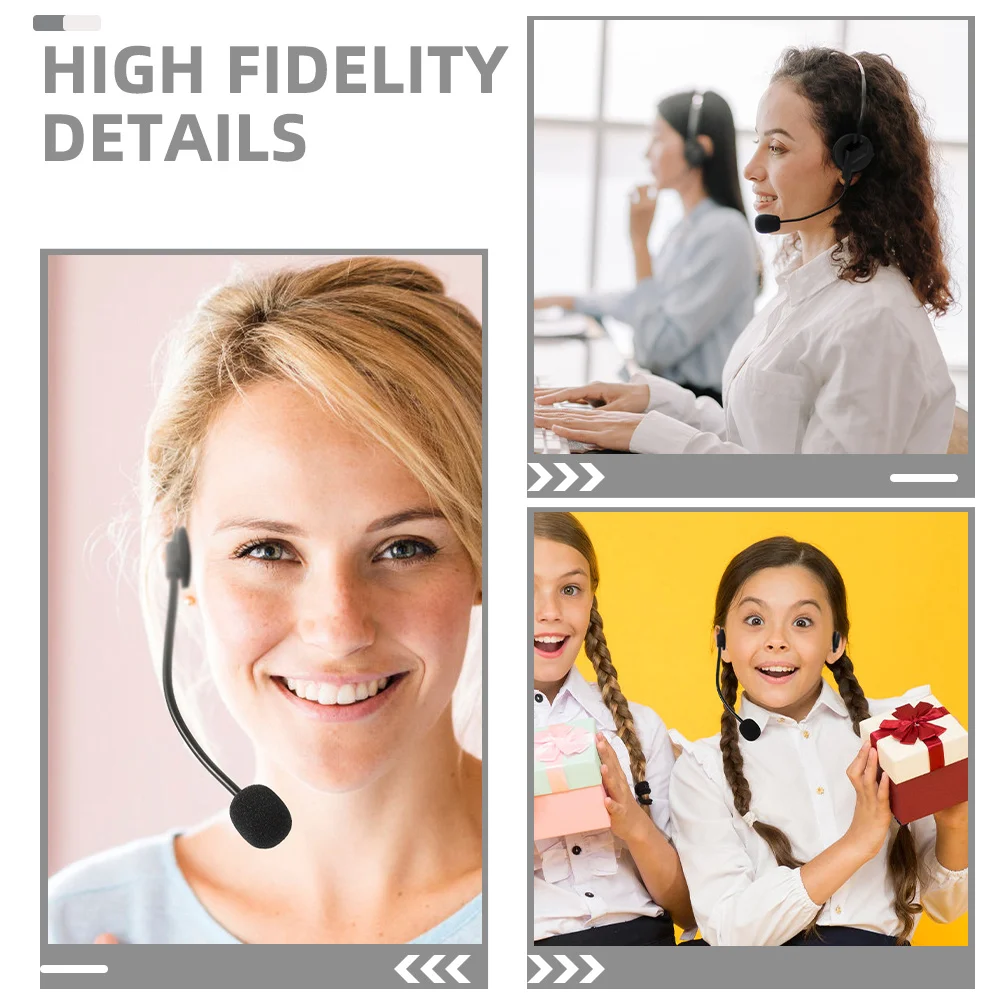 Faux micro d'oreille Rock Star, 5 pièces, casque de Cosplay léger et réaliste pour Costume de chanteur de fête d'halloween, accessoire de Microphone simulé