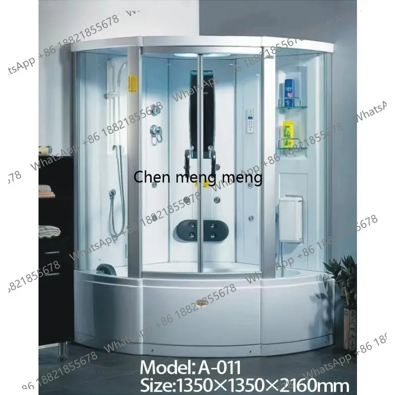 Home bathroom music function glass luxury steam shower cabin sauna F150