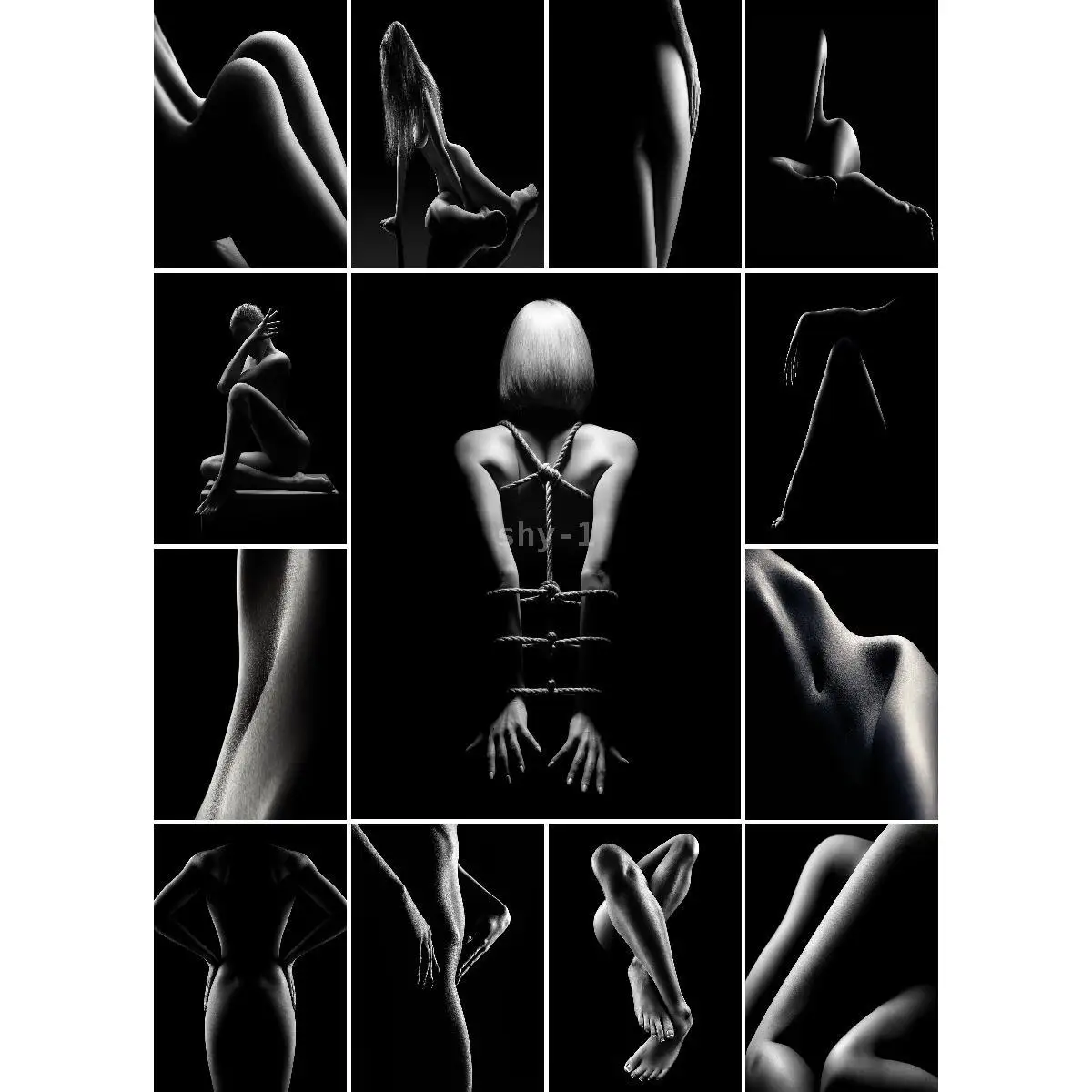 Elegant Nude Female Bodyscape Wall Art Poster   Modern Prints for Home Decor Mancave Interior Design Collection