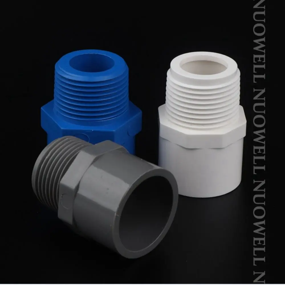 5Pcs Male Threaded Male Thread Connector Straight Structure Quick Connection PVC Pipe Connector 1/2
