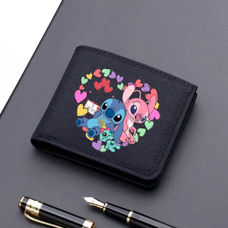 

Lilo Stitch Мини Тонкий Мужской Кошелек Держатель Для Карты Мужской Кошелек Для Монет Держатель Для Карты Короткий Холст Держатель Для Карты Кошелек
