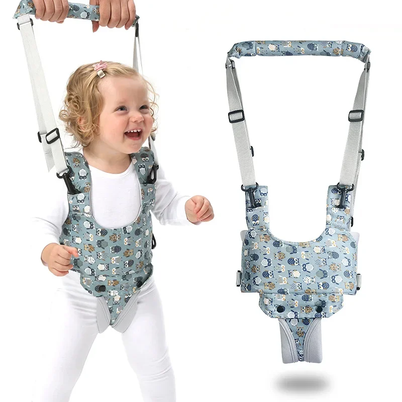 

Cartoon Print Baby Walker Harness Walking Assistant Owl Pattern Braces for A Child To Walk Help Baby Walk Harness Removable