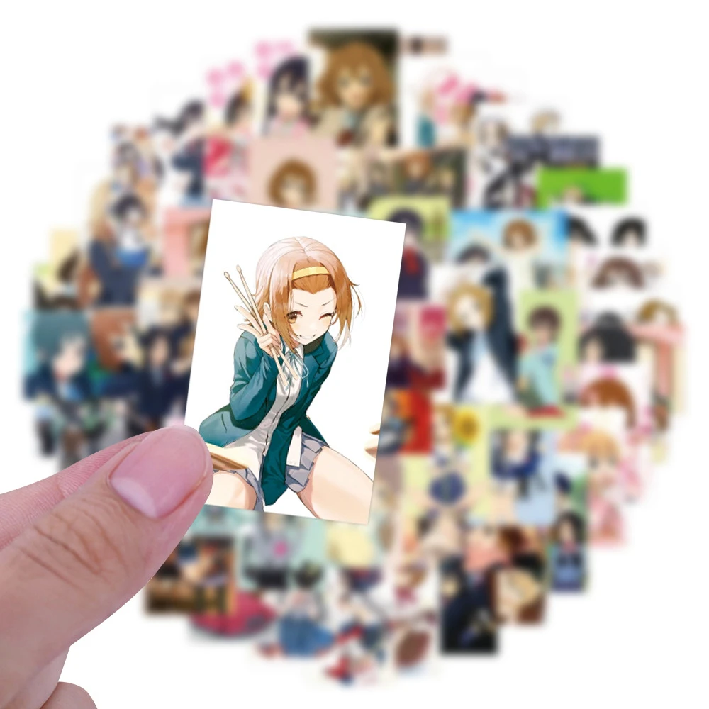 

10/30/80pcs Cute Anime K-ON！Stickers Kawaii Girl Hirasawa Yui Cartoon Decals DIY Guitar Water Bottle Phone Sticker for Kids Toy