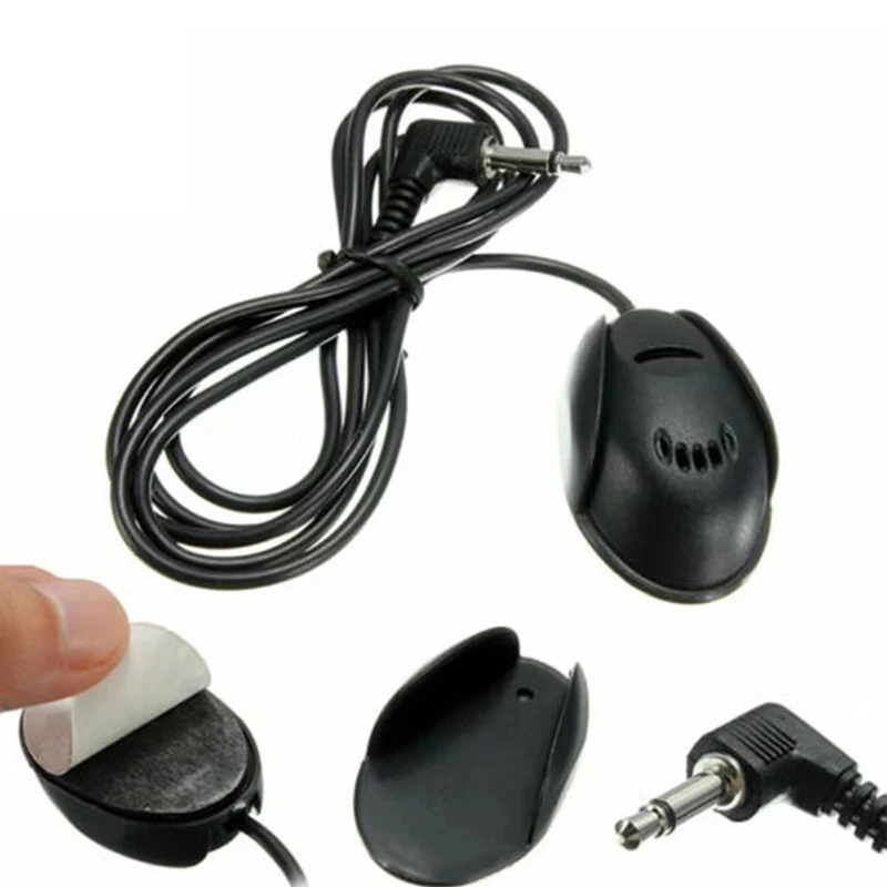 Micrófono para Coche, Mini Micrófono con Cable de 3.5mm para Estéreo de Coche, Micrófono Manos Libres para Pegar, Mini Micrófono   ﻿