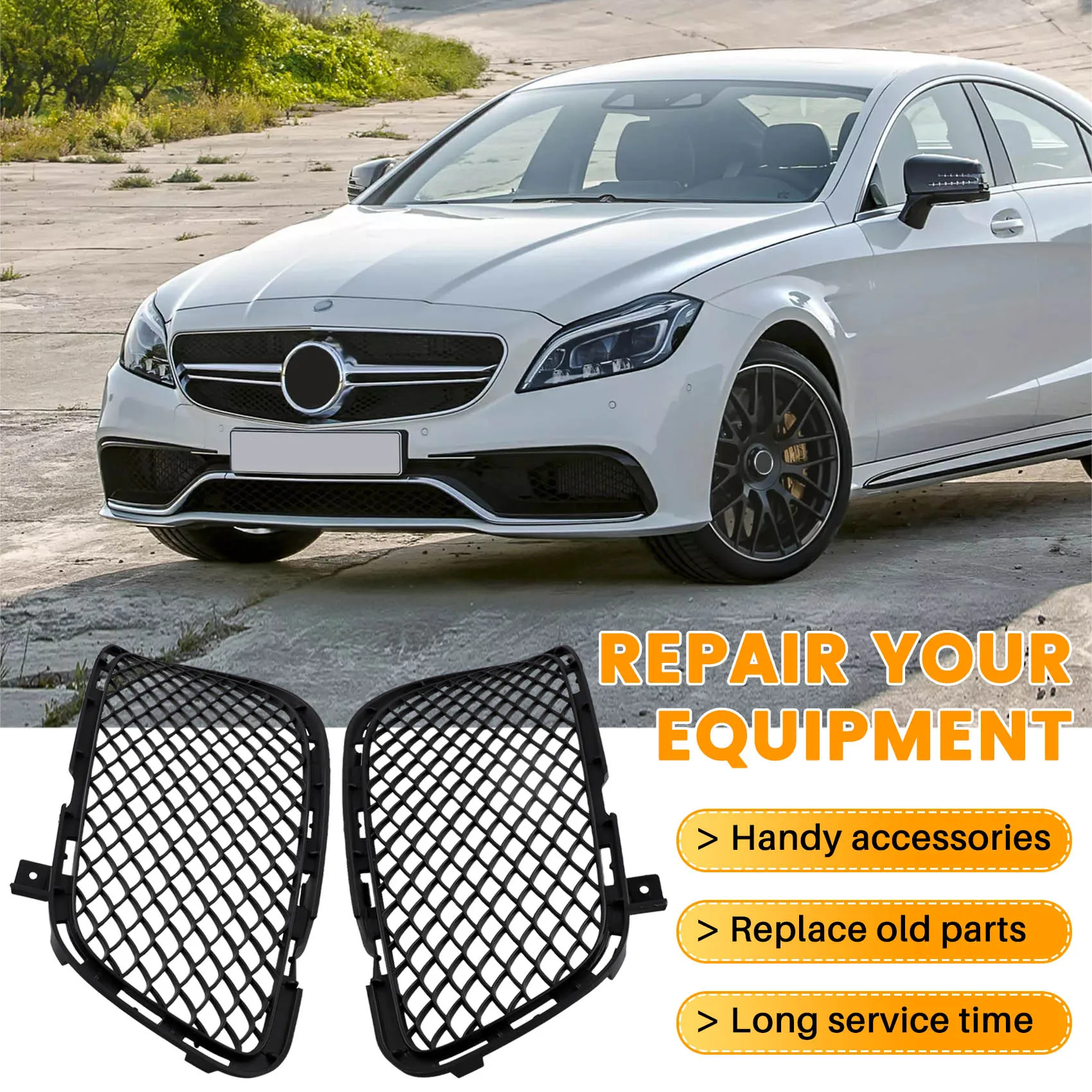 

A58X-передний бампер, нижняя решетка радиатора, противотуманная фара, решетка для Mercedes Benz CLS W218 C218 X218 2014-2017 2188851923 2188852023