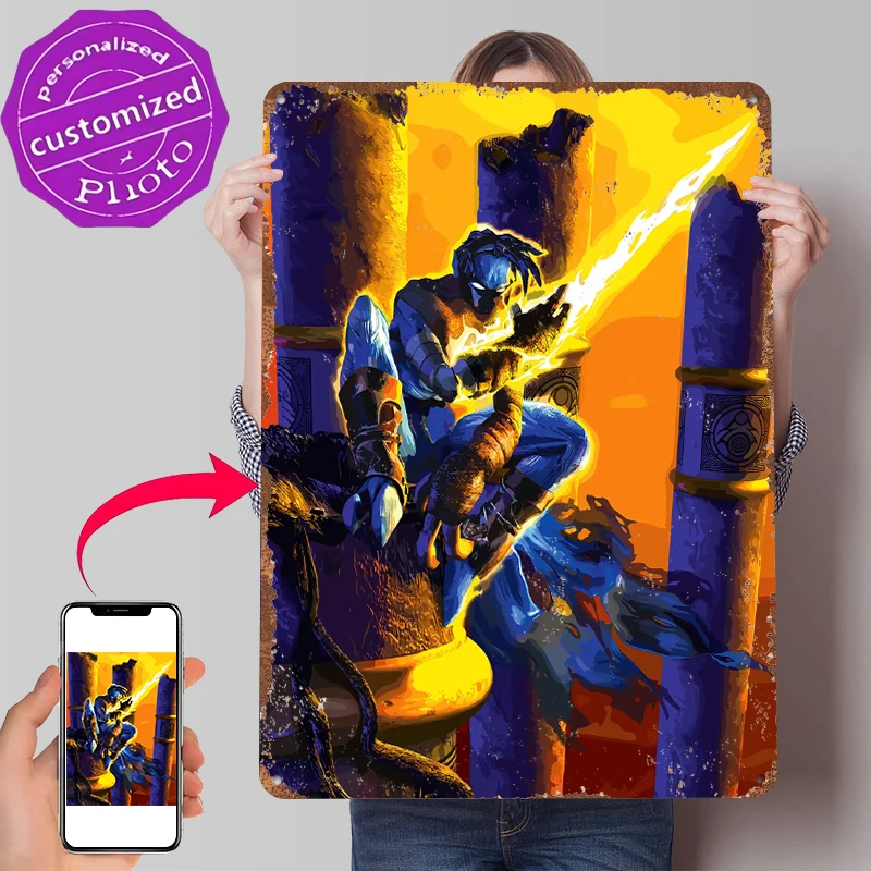 Raziel Soul Reaver Tinplate Poster Customized Wall Art Retro Vintage Metal Signs for Fans Interior Accessories Office Decoration